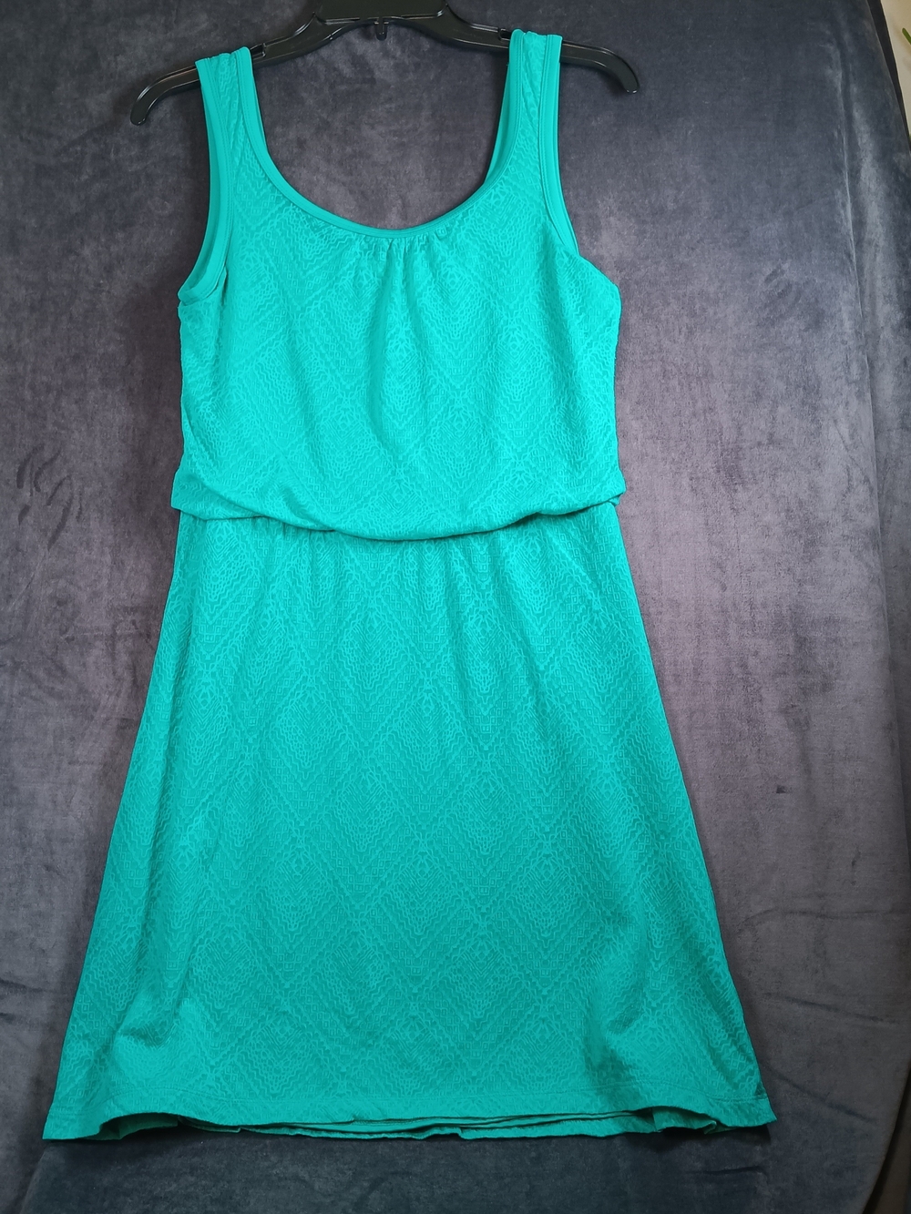 Prana Green Tank Blouson Mini Dress